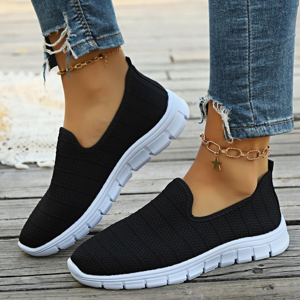 Sneakers Slip On Flat Shoe Women's Fashion Casual Loafers Walking Shoe Outdoor Mesh Soft Bottom Sports Zapatos De Mujer
