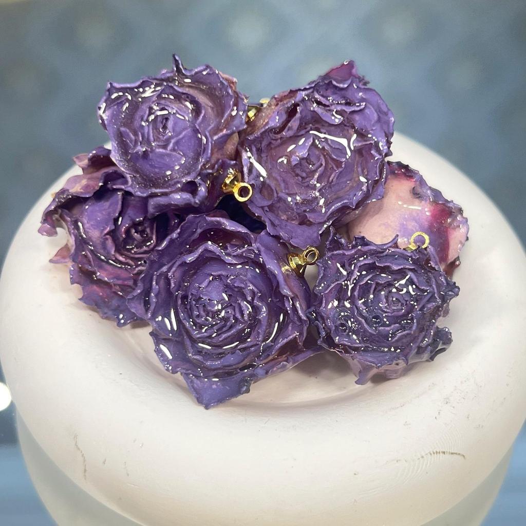 Эпоксидная смола, окрашенная в розовый цвет, головки цветов для самостоятельного изготовления серег и браслетов, настоящие сушеные полуфабрикаты