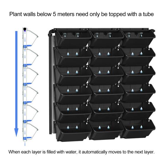 Вертикальный садовый горшок 350 мл, самополивающийся цветочный горшок, подвесной настенный штабелируемый цветочный горшок для трав, цветов, суккулентов