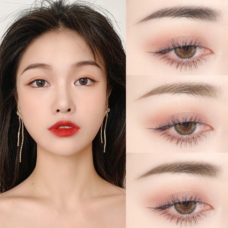 Small Gold Bar Double-Ended Eyebrow Pencil | Ultra-Fine Waterproof Triangle Tip | Long-Lasting & Smudge-Proof Natural Look