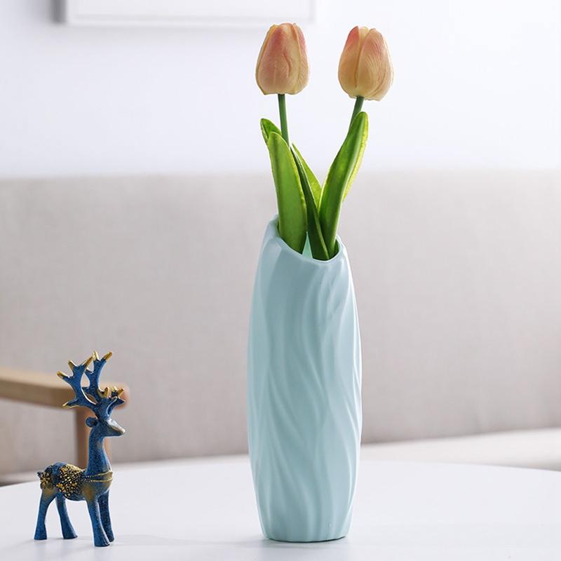 Nordic Style Flower Vase Living Room Decoration Ornaments Modern Origami Plastic Vases Pot For Flower Arrangements Home Decor