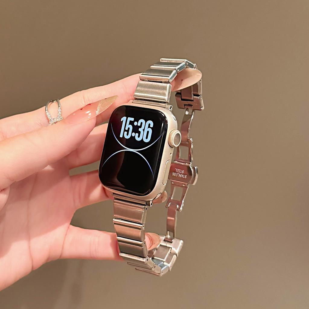 New bracelet magnetism Metal link For Apple Watch band Series 8/7/6/10/9 40mm 41mm 38mm 42mm 44mm 45mm 46mm Strap