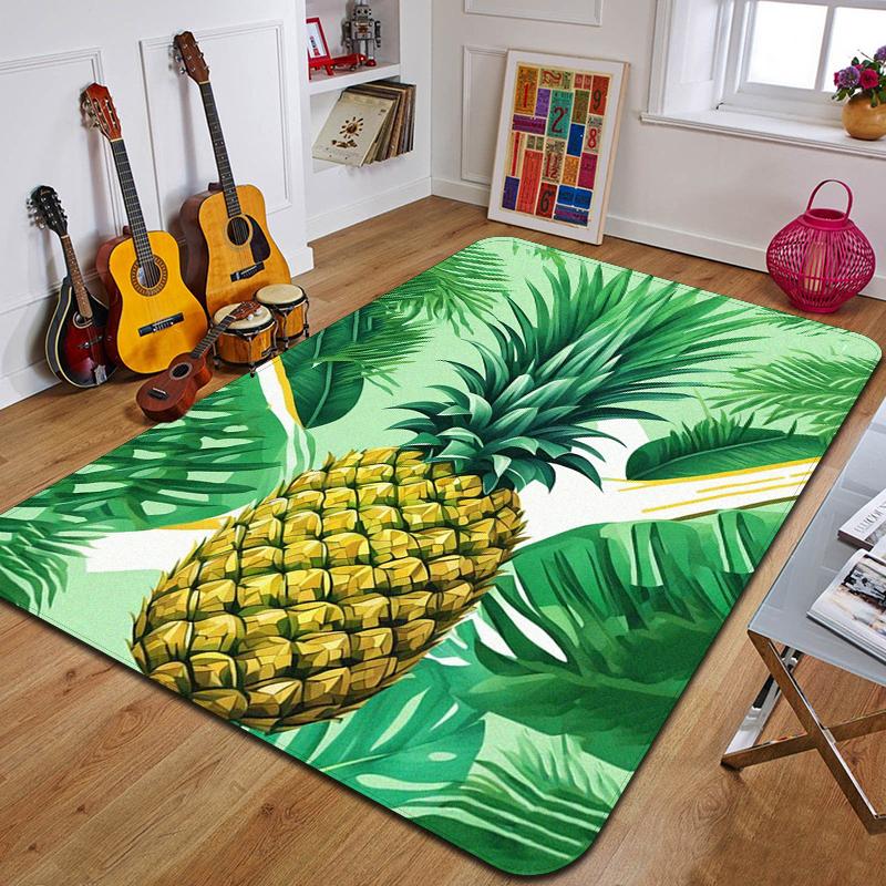P-Pineapple Printed Carpet Fashion Yoga Mat Non-Slip Carpet Bedroom Decoration Outdoor Carpet Bedroom Birthday Gift