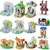 Medieval Building Blocks Assembling Scene Accessories Set Castle Pool Notice Board Beehive Fountain Mini Brick Boy Toy