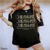 Jesus Jesus Jesus Oversized T-Shirt Christian Faith Loose Tee Women Casual Cotton Aesthetic Summer Style Top