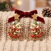 Seasonal Fashion Accessories 1 Pair Cute Christmas Mouse Acrylic Earrings, 2D Flat Cartoon Animal Dangle Earrings Drop for Women, Glitter Star Charm,