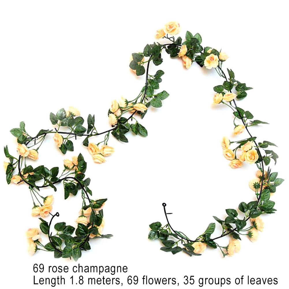 180 см искусственные цветы гирлянда роза своими руками искусственный цветок домашний декор комнаты вечеринка настенные гирлянды растения свадебные украшения