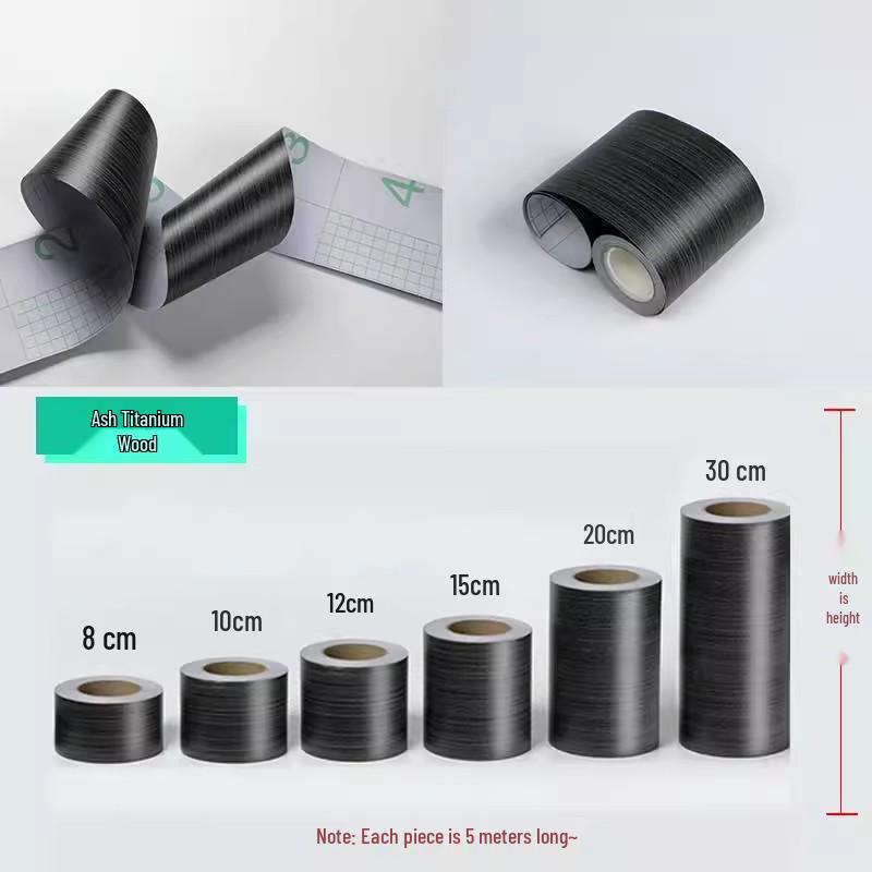 Самоклеящаяся накладка под дерево для плинтуса и дверной коробки - Водонепроницаемая наклейка для реставрации мебели и подоконников.