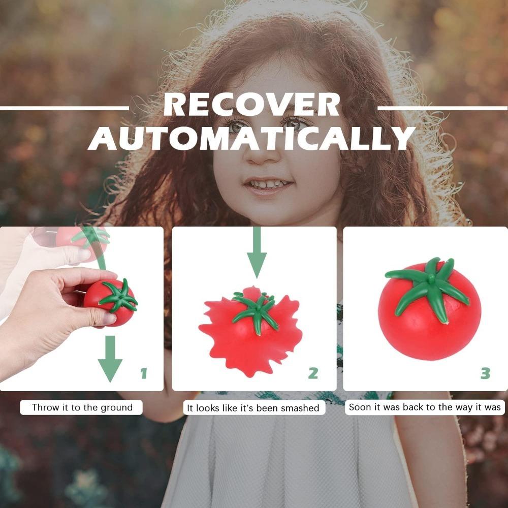 Tomato Squishy Stress Ball - Soft Fidget Sensory Toy for ADHD Autism, Slow Rebound Squeeze Toy for Adults Kids, Christmas Gift
