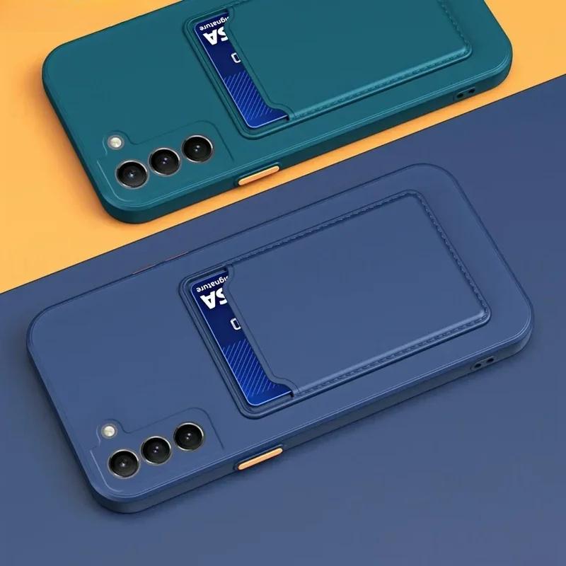 Для Samsung Galaxy A73 5G A72 4G A52 A52S A32 A22 A12 Чехол Чехлы для телефона Силиконовые Кошельки Чехлы с держателем для карт Крышка Слот Автомобильный чехол Capa