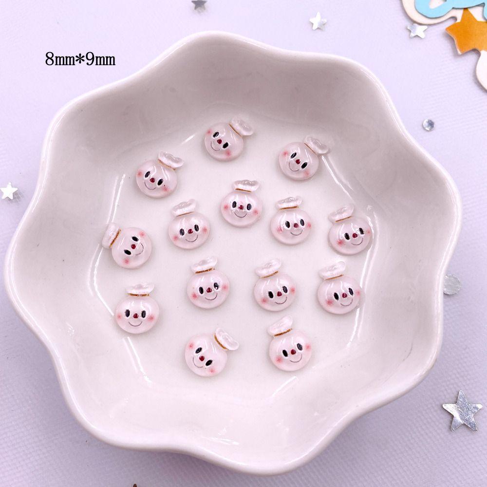 50pcs Colorful Mini Painted Cartoon Monkey Rabbit Nail Art Flat Back Rhinestone Figurines Scrapbook DIY Decor Crafts Accessories