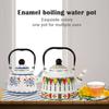 Фарфоровый эмалированный чайник для кипячения воды, Чайник большой вместимости, Универсальный чайник для кипячения на газу и индукционной плите, Эмалированный чайник