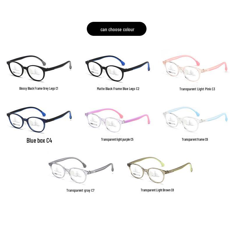 Comfortable Kids' Eyeglass Frames with Adjustable Nose Pads and Silicone Temples - Lightweight, Cute, and Durable for Girls