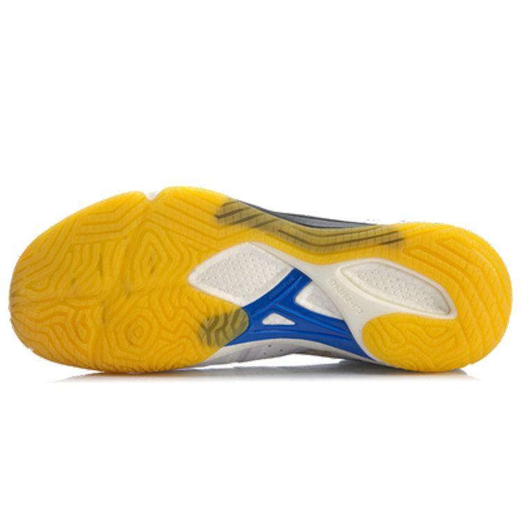 Li Ning 4th Generation Fabric TPU Shock Absorption Anti-Slip Wear-Resistant Lightweight Breathable Low-Top Badminton Shoes Men Shoes Cyan AYAR001-2