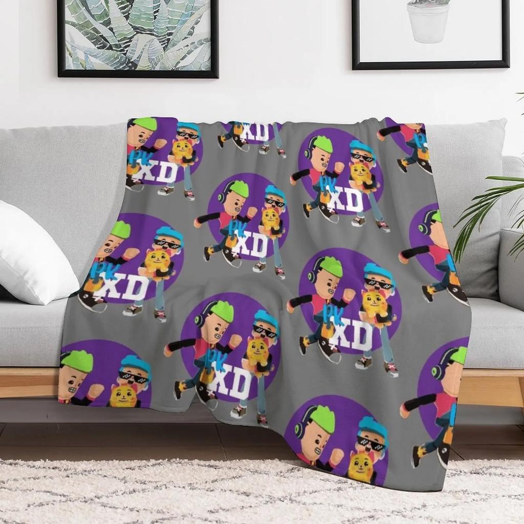 Pk xd game for kids, mobile games Throw Blanket Elegant Warm Throw Blanket for Hotel Home