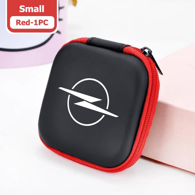 Car Logo EVA Headset Data Cable Holder Headphone Carry Bag For Opel Astra G H J K F Corsa D Zafira B Insignia Mokka Regal