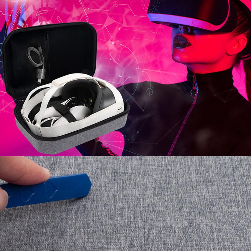 Stylish Case Portable Durable Storage Bag Versatile Case Travel Hard Case EVA Pouch for Gaming Headsets for MetaQuest 3