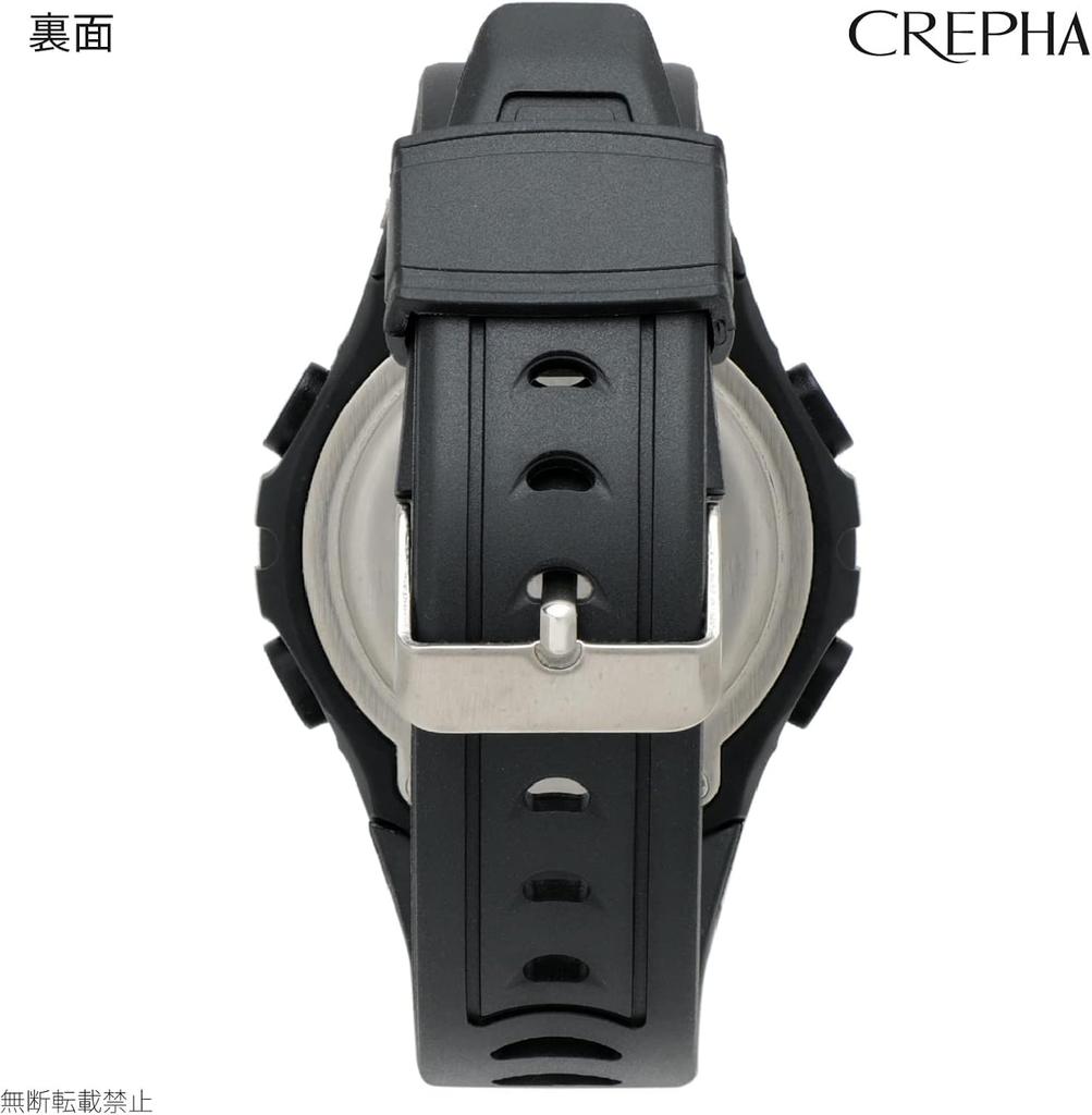 [Clefa] Цифровые мужские часы с радиоприемником, солнечной батареей, уретановый ремень, черный F-63-504SV