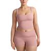 X Skims Матовый Спортивный Топ-майка с квадратным вырезом Dri-FIT отводящий влагу Однотонный Женские топы TPTNK2728-HIM
