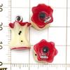 Набор из 20 красных смоляных 3D-подвесок в виде фруктов: Клубника и Яблоки для DIY Украшений.