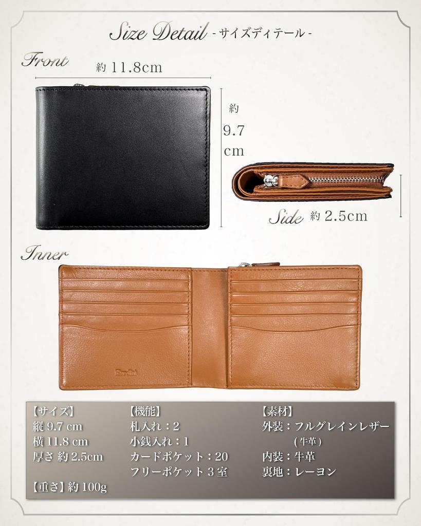 Eledita Bifold Large Holds 20 Genuine YKK Zipper Men's Wallet, Capacity, Cards, Leather, (Black)