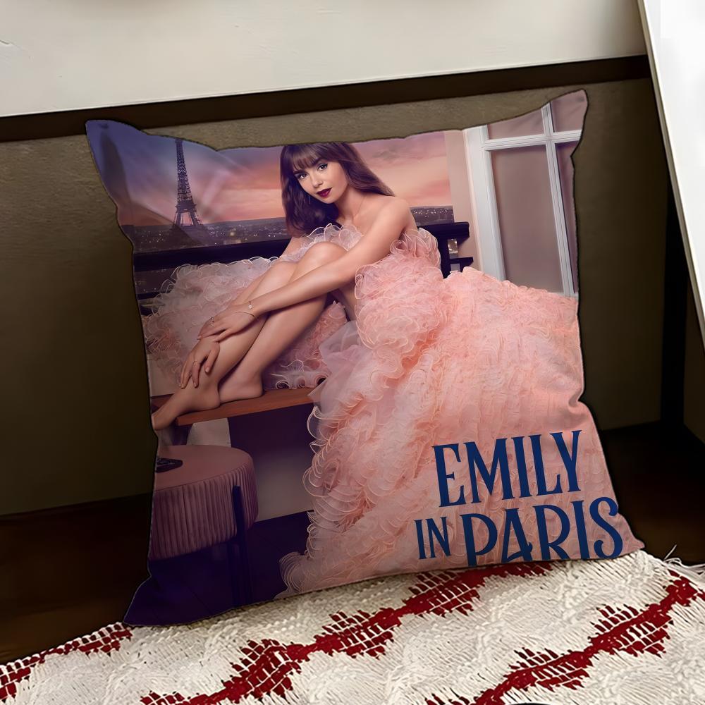 Movie EEmily in PParisS Cushion Cover Reversible Soft Durable Pillow Cover Home Car MultiScene Use for Daily Comfort