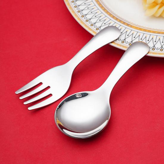 Детская ложка из нержавеющей стали, вилка с короткой ручкой, зеркальная полировка, пищевая мини-мороженая, десерт, чай, суп, ложка, лопатка, кухонные столовые приборы, посуда