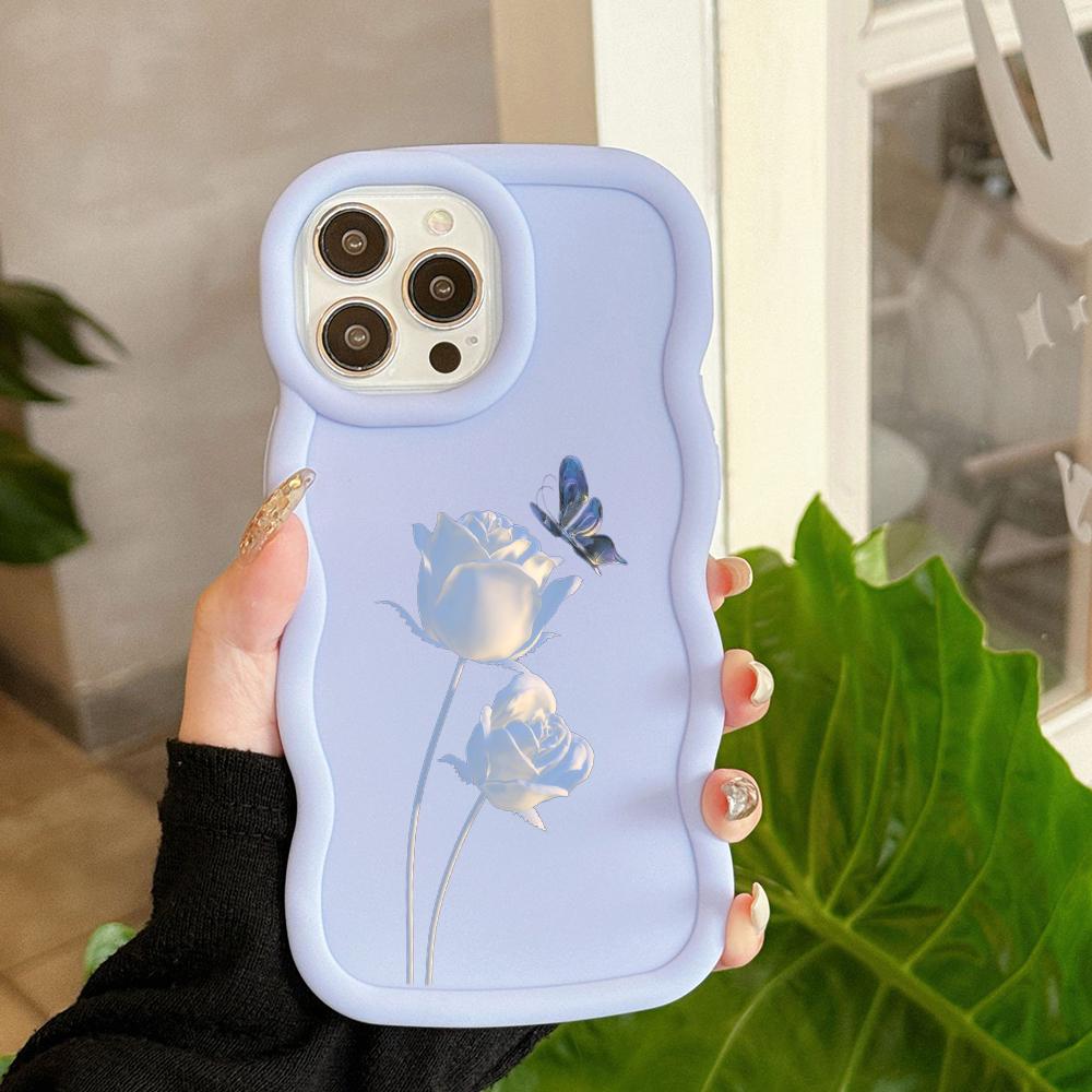 LZ16 Flower Wave Silicone Phone Cases for Samsung A15 S23 FE S24 Ultra A34 A54 A14 A55 Motorola G32 OnePlus Soft Cover