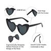 Fashion Clout Goggle Women Eyewear Heart-Shaped Sunglasses Vintage Sunglasses UV400 Protection
