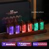 LED Glow Tube Vintage Electronic Clock Ambient Night Light DIY Desktop Decoration Table Lamp Suitable Game Room Gifts Ornaments