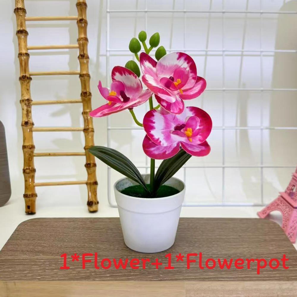 Butterfly Orchid Fake Flower Pot Plant For Event Decorations And Photography Sessions