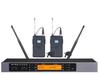 Двойной беспроводной микрофонный комплект UHF для дома, совещаний, сцены и KTV с функцией Smart Mute