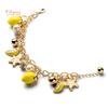 Diamonding Jewelry Creative Summer Beach Women Faux Pearl Starfish Lemon Charm Bracelet Bangle
