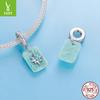 Turquoise Starlight Tianhe Stone Pendant, Starry Dream S925 Sterling Silver Beaded Jewelry Accessories