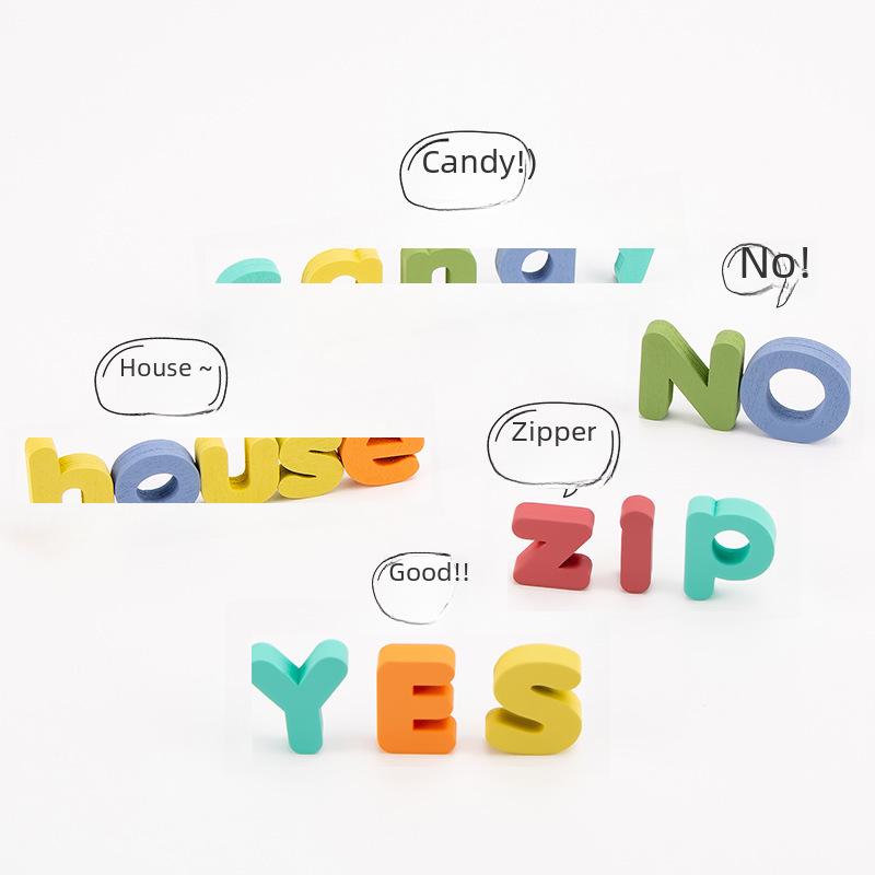 Деревянный обучающий пазл: 3D-конструкторы для детей от 3 до 6 лет — английские буквы и цифры.