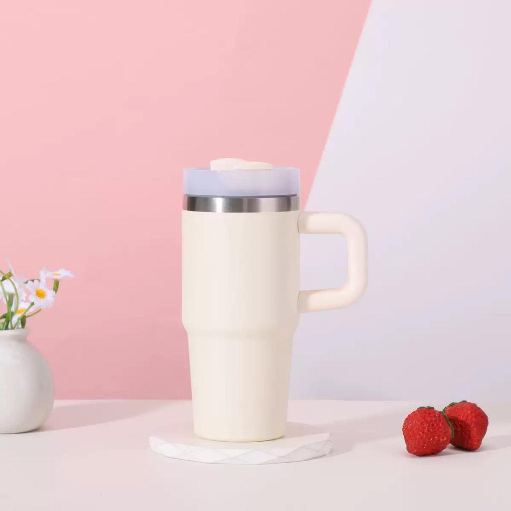 Термокружка Stanley 14 унций для автомобиля с трубочкой