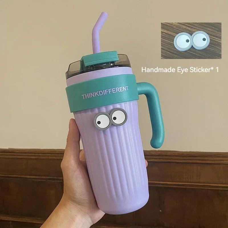 860 мл кофейная чашка термос для воды с соломинкой из нержавеющей стали автомобильная термокружка сохраняет холод и тепло термос