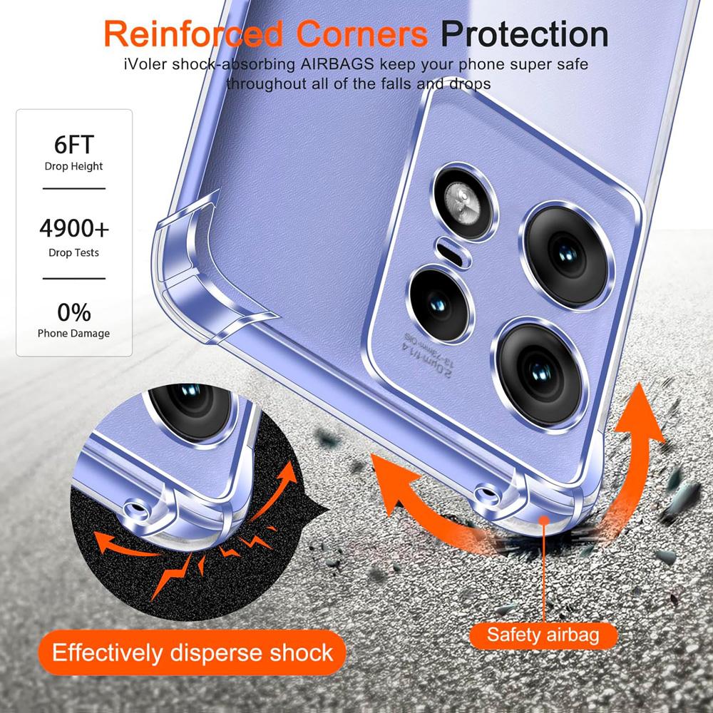 Thick Shockproof Silicone Clear Phone Case For Motorola Moto Edge 50 Pro 40 Pro 40 30 Neo 30 Ultra 30 Protection Case Back Cover