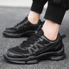 Мужские и женские черные классические туфли сетчатые дышащие на толстой подошве с амортизацией повседневные туфли легкие беговые спортивные мужские туфли