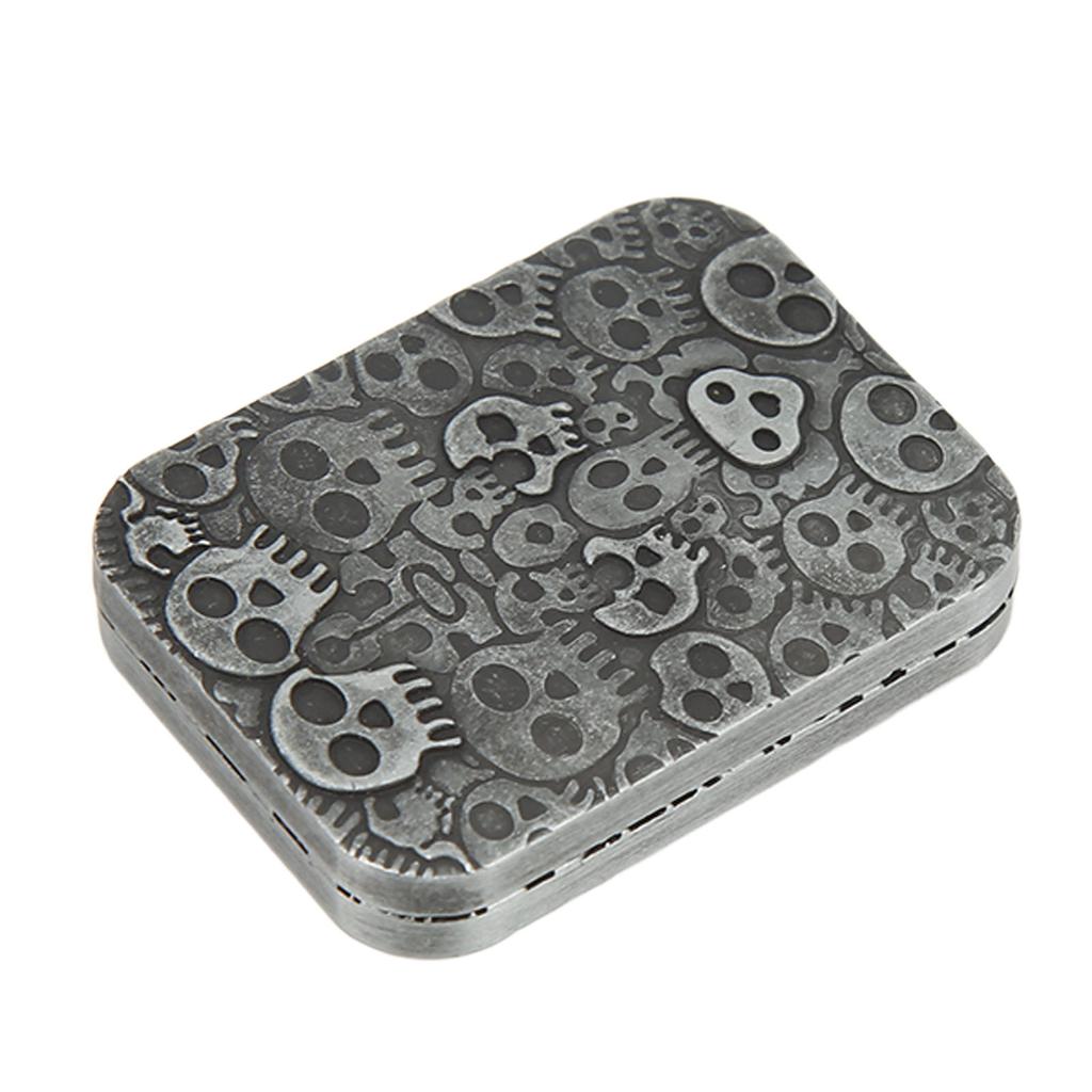 Skull Pattern Magnetic Slider Toy Adult Metal ADHD Autism Anxiety Stress Relief Push Slider Sensory
