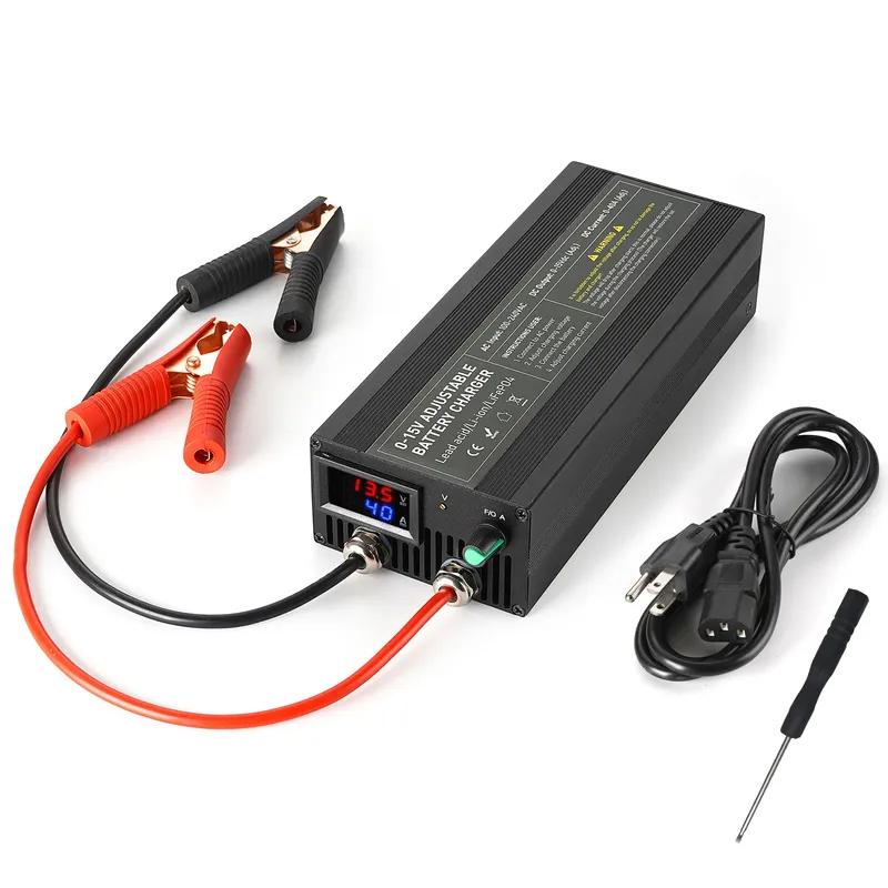 Портативное зарядное устройство для аккумуляторов Lifepo4 12V100A 40A 50A 60A 85A с регулируемым напряжением и током Anderson