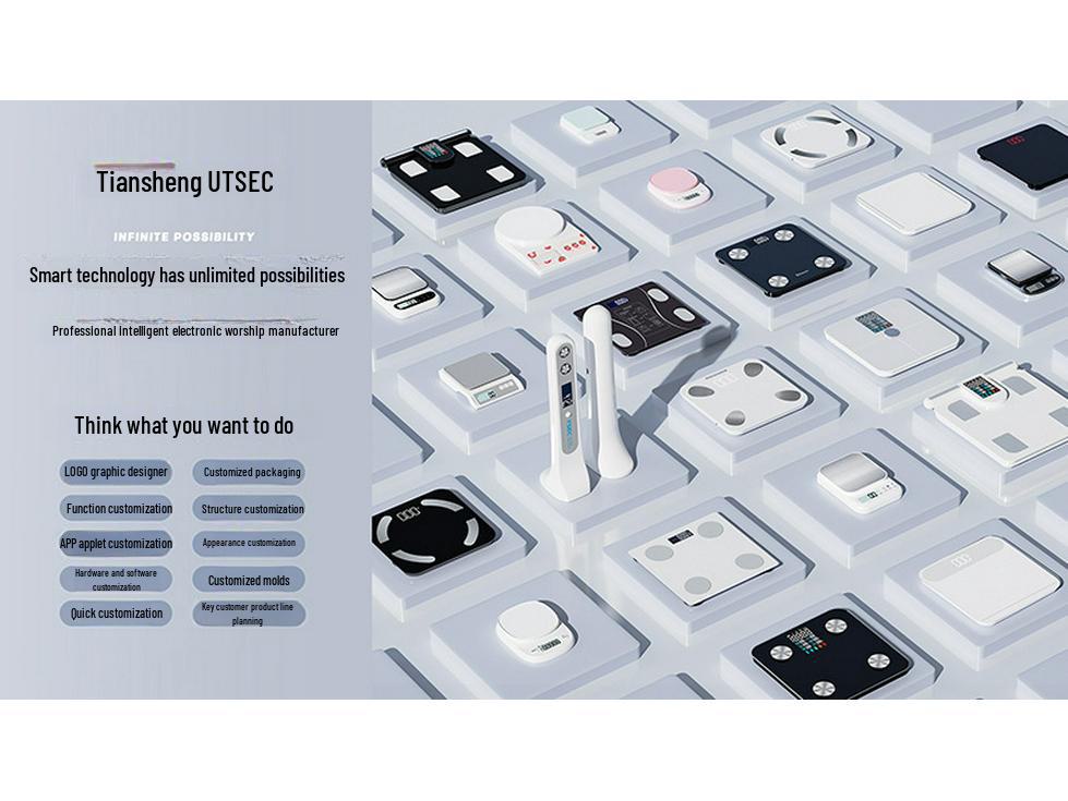 Rechargeable Smart Body Fat Scale for Home - Accurate, Compact, and Mijia App Compatible.