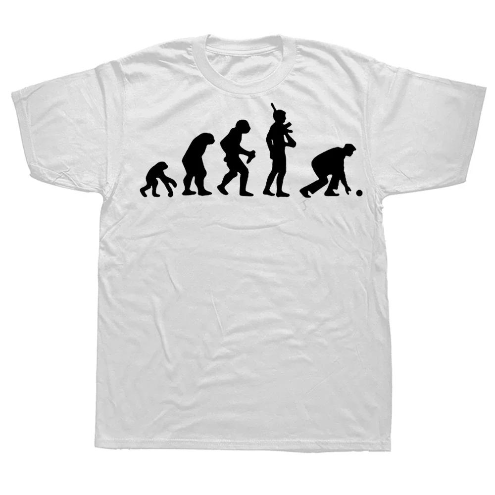 Новинка Потрясающая Эволюция Боулза Футболка Боулинг Уличная Одежда Короткий Рукав Подарок на День Рождения Летний Стиль Футболка Мужская Одежда