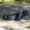 Спортивная поясная сумка с держателем для бутылки с водой, регулируемый поясной ремень, сумка для хранения бутылки с водой, светоотражающая полоса, несколько отделений, поясная сумка для