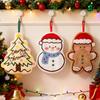 Christmas Hand Towel Cartoon Gingerbread Man Snowman Coral Fleece Towel Christmas Home Kitchen Bathroom Decoration Xmas Gifts