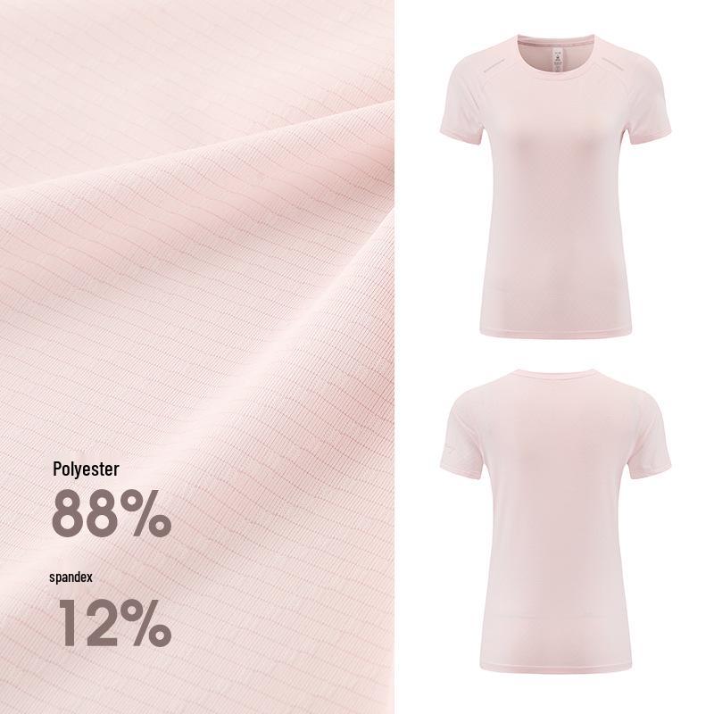 Женская быстросохнущая футболка для йоги с коротким рукавом - Легкий, дышащий фитнес-топ для летнего бега и спорта.
