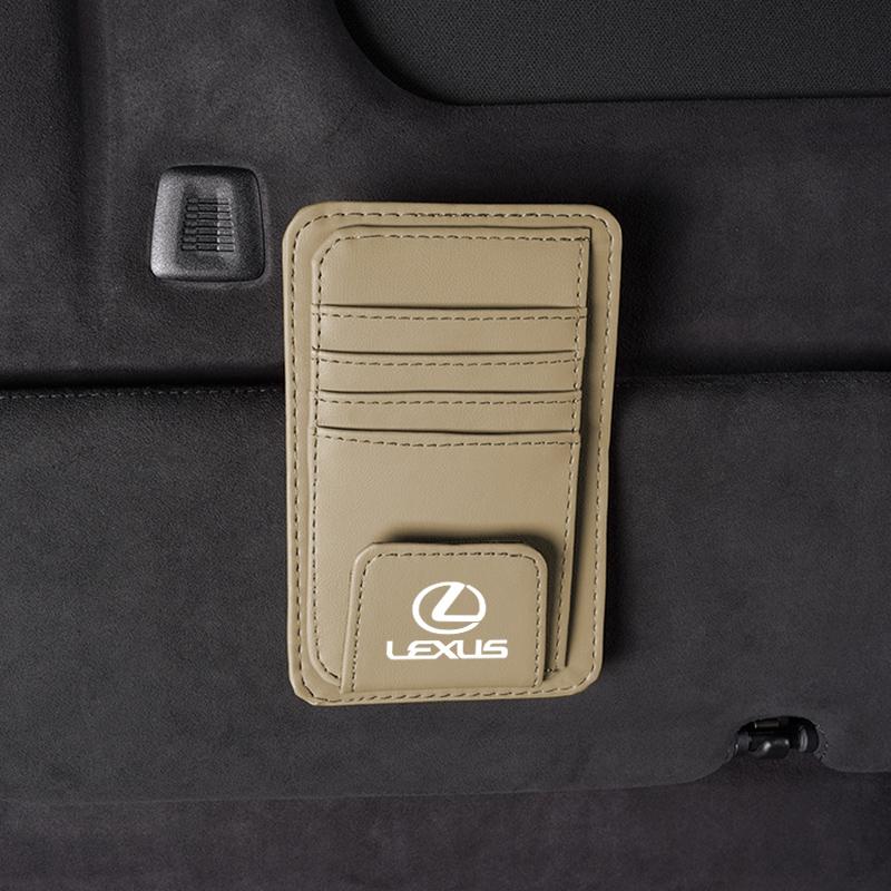 WDM2 2026 Hot Interior Stickers Car Sun Visor Card Bag Storage Clip Glasses Storage Accessories For Lexus F SPORT ES UX 300e GS GX IS