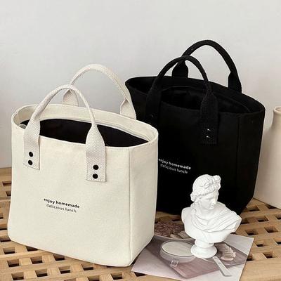 Однотонные женские сумки-тоут, портативные многоразовые холщовые сумки для покупок, большая вместимость, сумки для ланча