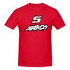 Johann Zarco Commuting Tshirt Simple Korean Style Ribbed Collar Basic Tee