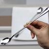 Круглая обеденная десертная длинная кофейная чайная ложка из нержавеющей стали с ручкой